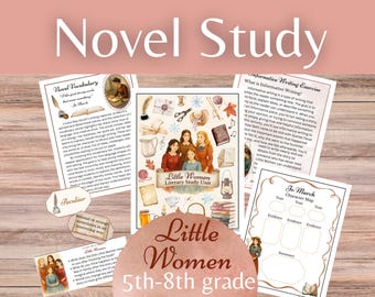 Little Women Novel Study Unit – Grade 5-8, Homeschool (Digital Download)