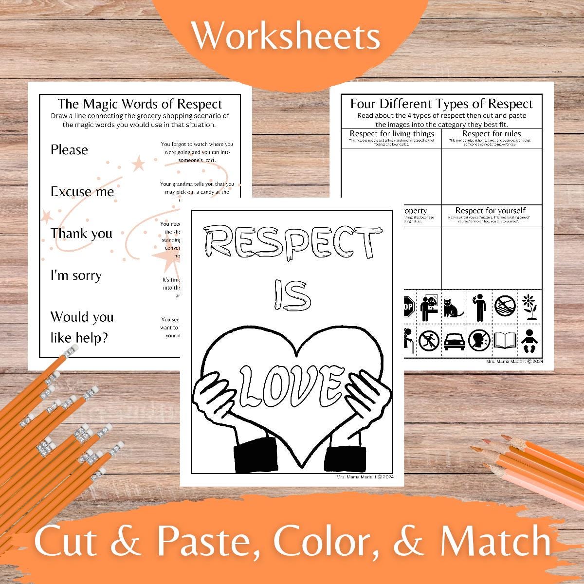 Respect Sel Lesson Respect Activities & Printable SEL Worksheets | Social Emotional ...