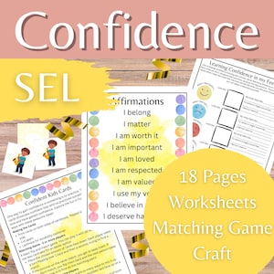 Vertrauensbildung Druckbare sozial emotionale Lernspiele & Arbeitsblätter — SEL Charakter Lerneinheit Klasse 1-3 — Homeschool Klassenzimmer