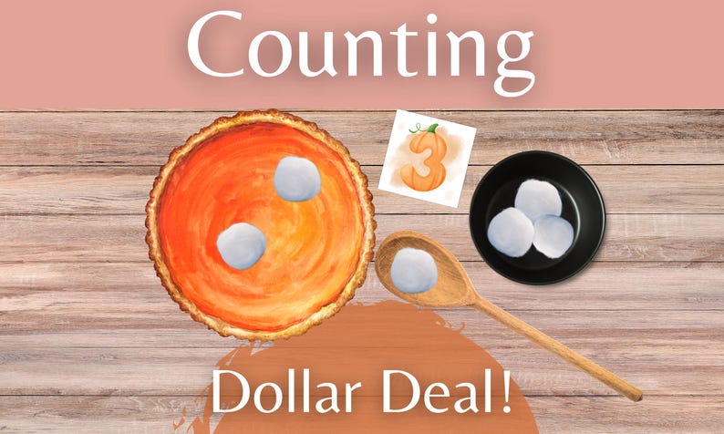 Pumpkin Pie Counting Game: Thanksgiving Math Activity (digital Download ...