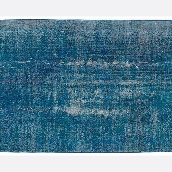 5,6 x 8,9 FT___172 x 271CM               Vintage Blue  handmade faded-distressed overdyed rug Free shipping (4997)