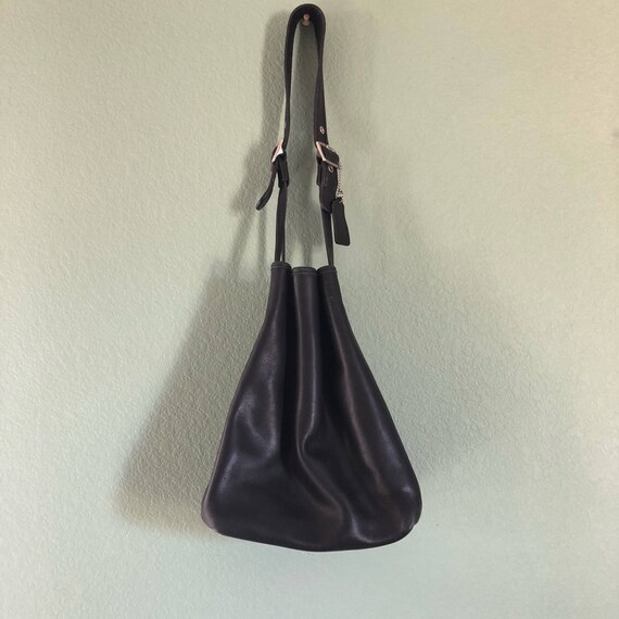 Vintage Black Coach Bucket Bag