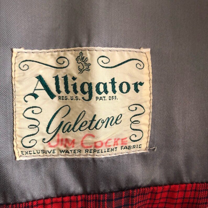 Vintage Alligator Brand Trench Coat