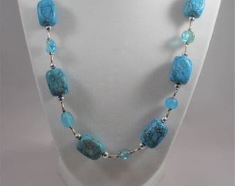 Chunky Turquoise statement necklace