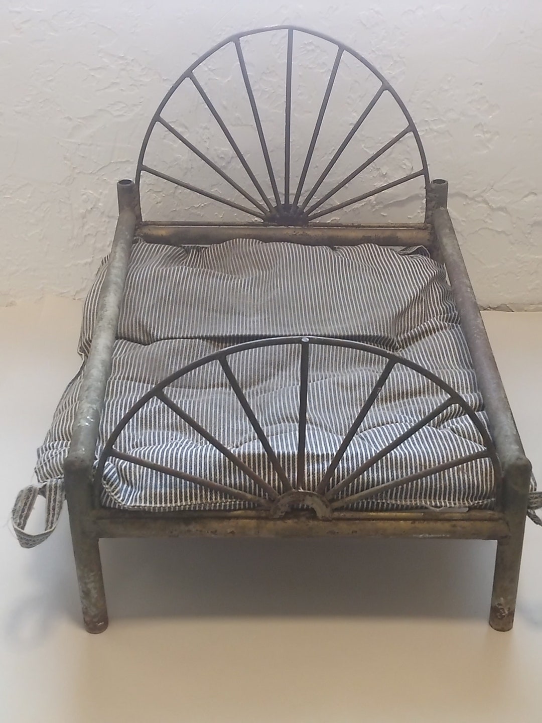 Antique Vintage Metal Doll Bed Wagon Wheel 16 Edwardian Etsy