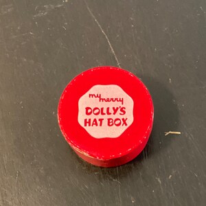 Vintage My Merry Dollys Hat Box RED 50's Barbie Doll Size