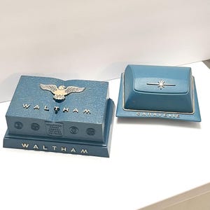 Vintage Waltham and Caravelle Empty Wristwatch Cases Plastic Boxes No Watch