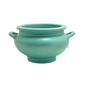 Vintage Roseville 1932 Art Pottery Jardiniere Planter 550-4 MINTY Matte Blue Green