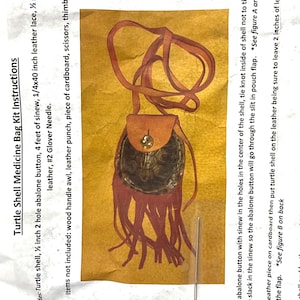 Turtle Shell Medicine Bag Kit Authentic Shell Make It Yourself Craft