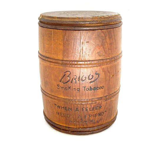 Vintage Briggs Smoking Tobacco Wooden Barrel Humidor Etsy