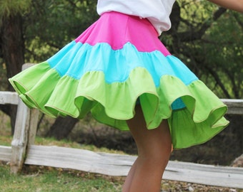 Twirly Skorts Sewing Pattern - Girl's Skort Pattern PDF. GirlsTwirl Skirt. Toddler Pattern. Kid's Clothing Sizes 3 months - 14 years