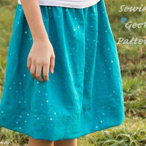 Moo Skirt - Girl's Skirt PDF Sewing Pattern. Baby Pattern. Toddler Pattern. Easy Sew. Sizes 3 months to 14