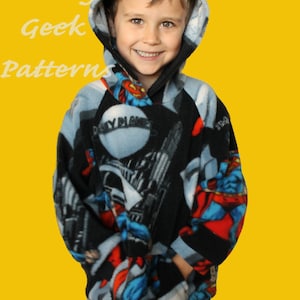 Children's Comfy Hoodie / Zip Up Jacket PDF Pattern. Unisex Sewing Pattern. Toddler Pattern. Baby Pattern. Sizes 3 months 14 image 4