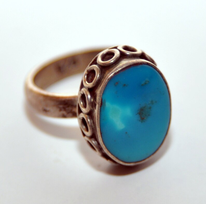 Vintage Sterling Silver Turquoise Ring