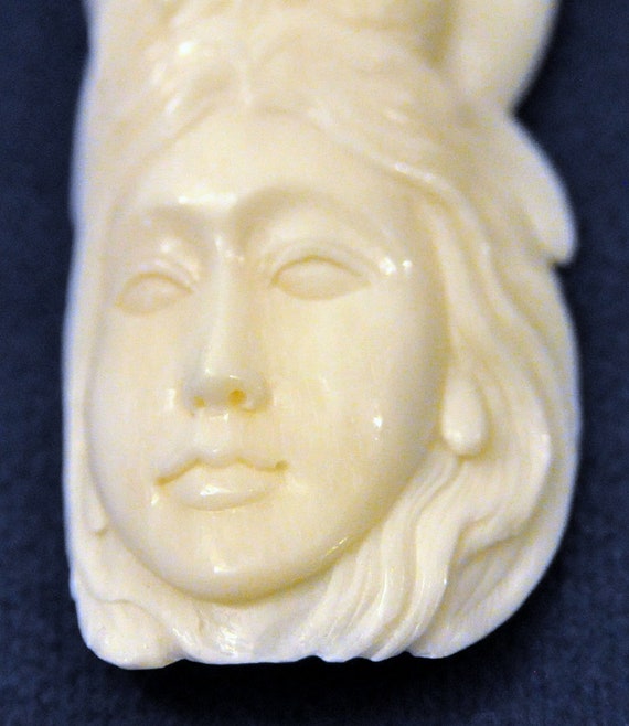 American Indian Pendant - Crane/Woman - image 3