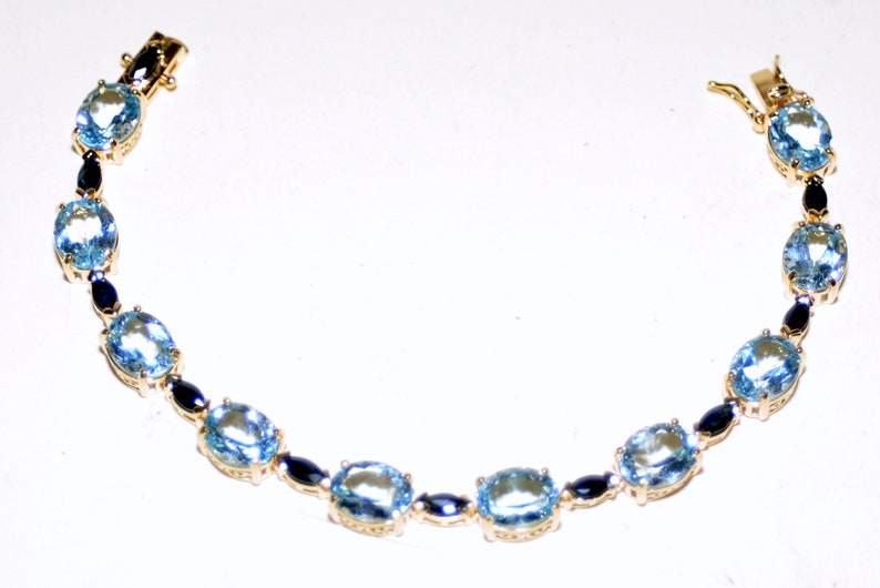Vermeil Blue TopazAnd Sapphire Bracelet