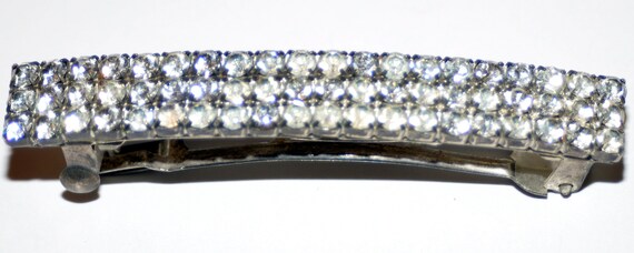 Vintage Rhinestone Hairclip - 60 Stones - image 1