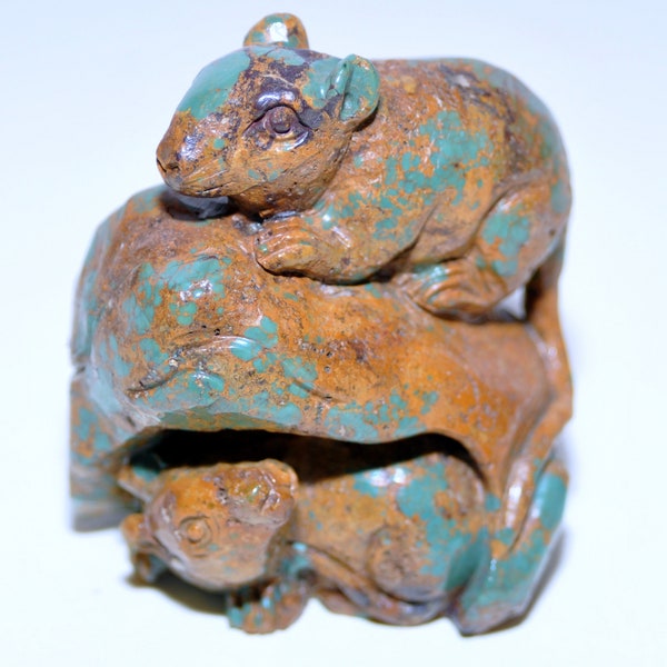 Caarved Turquoise Rock - Mouse