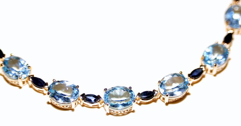 Vermeil Blue TopazAnd Sapphire Bracelet