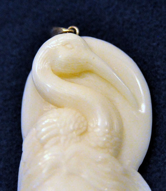 American Indian Pendant - Crane/Woman - image 4