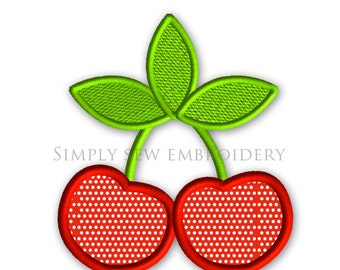 Cherry Applique Machine Embroidery Design No.066
