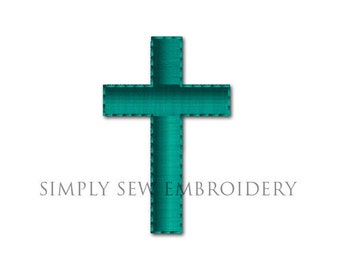 Religous Cross Machine Embroidery Design No. 08