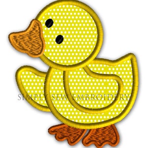 Walking Duck Applique Machine Embroidery Design No. 15