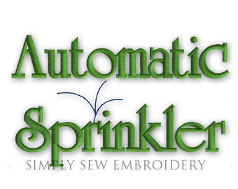 Automatic Sprinkler -- Machine Embroidery Design No. 030