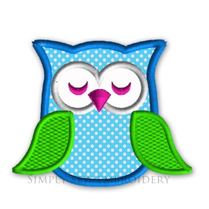 Eule 3 Mini Applique Maschine Stickerei Design Nr. 094