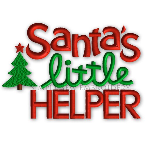 Santa's Little Helper With Christmas Tree Machine - Etsy