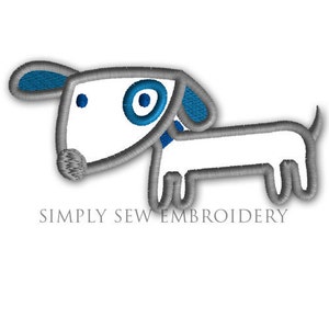 Scrappy Dog Machine Embroidery Design No. 03