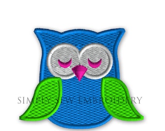 Mini Owl Machine Embroidery Design No. 44