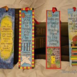 Literarische Lesezeichen / Friedrich Douglas, Louisa May Alcott, Dr. Seuss, C.H. Spurgeon Zitat/ Literarische Zitate/ Lesezeichen