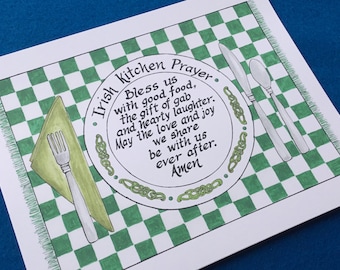 Irish Kitchen Prayer/Irish quote art/ 8 x 10 art print