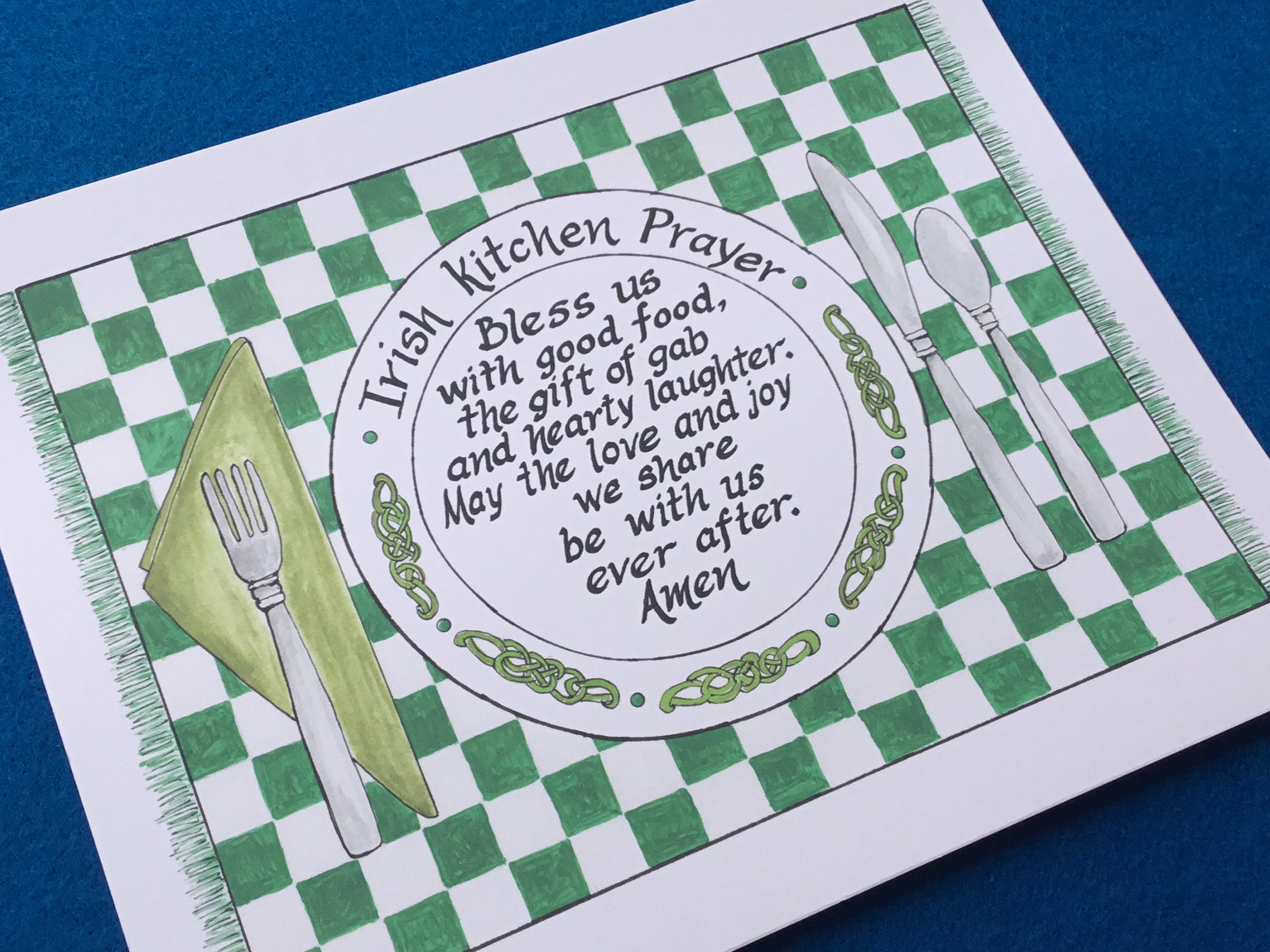 Irish Kitchen Prayer/irish Quote Art/ 8 X 10 Art Print Etsy