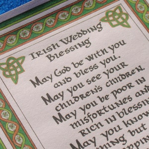 Irish Wedding Blessing Art Print/ Wedding Blessing 8x10 art print