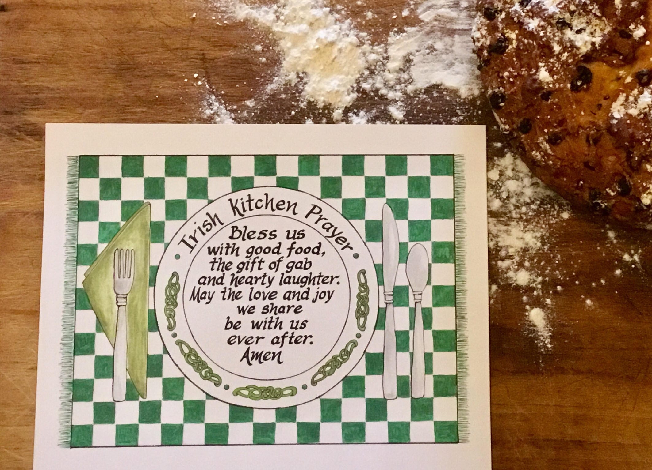 Irish Kitchen Prayer/irish Quote Art/ 8 X 10 Art Print Etsy