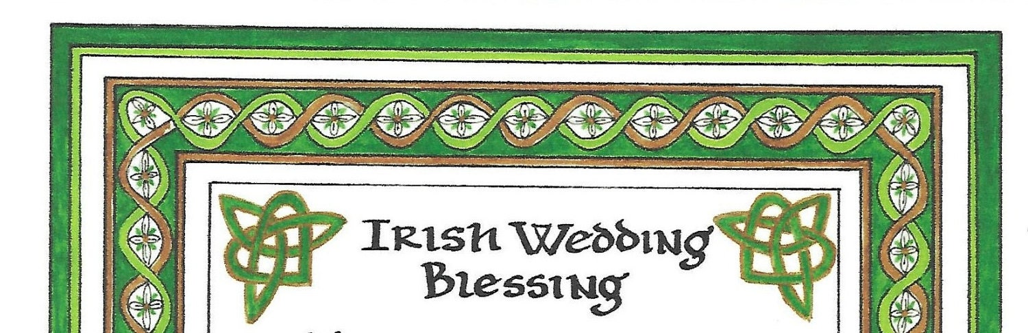 Irish Wedding Blessing Art Print/ Wedding Blessing 8x10 art | Etsy