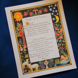 Prayer of St. Francis Art Print/11 x 14 Art Print