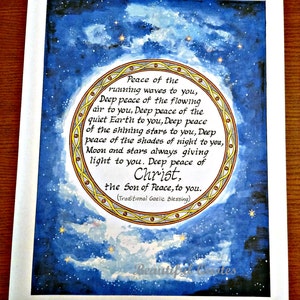 Traditional Irish Blessing Art Print//10 X 14 Art Print//Starry Sky with Quote//Gaelic Blessing