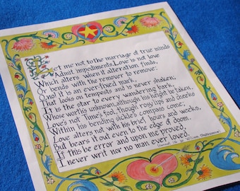 Shakespeare's Sonnet 116 Art Print// 11 x14 Art Print//Shakespeare Quote