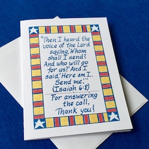 Militärische Wertschätzungskarte/Service Appreciation Card / 5x7 Karte/Jesaja 6: 8