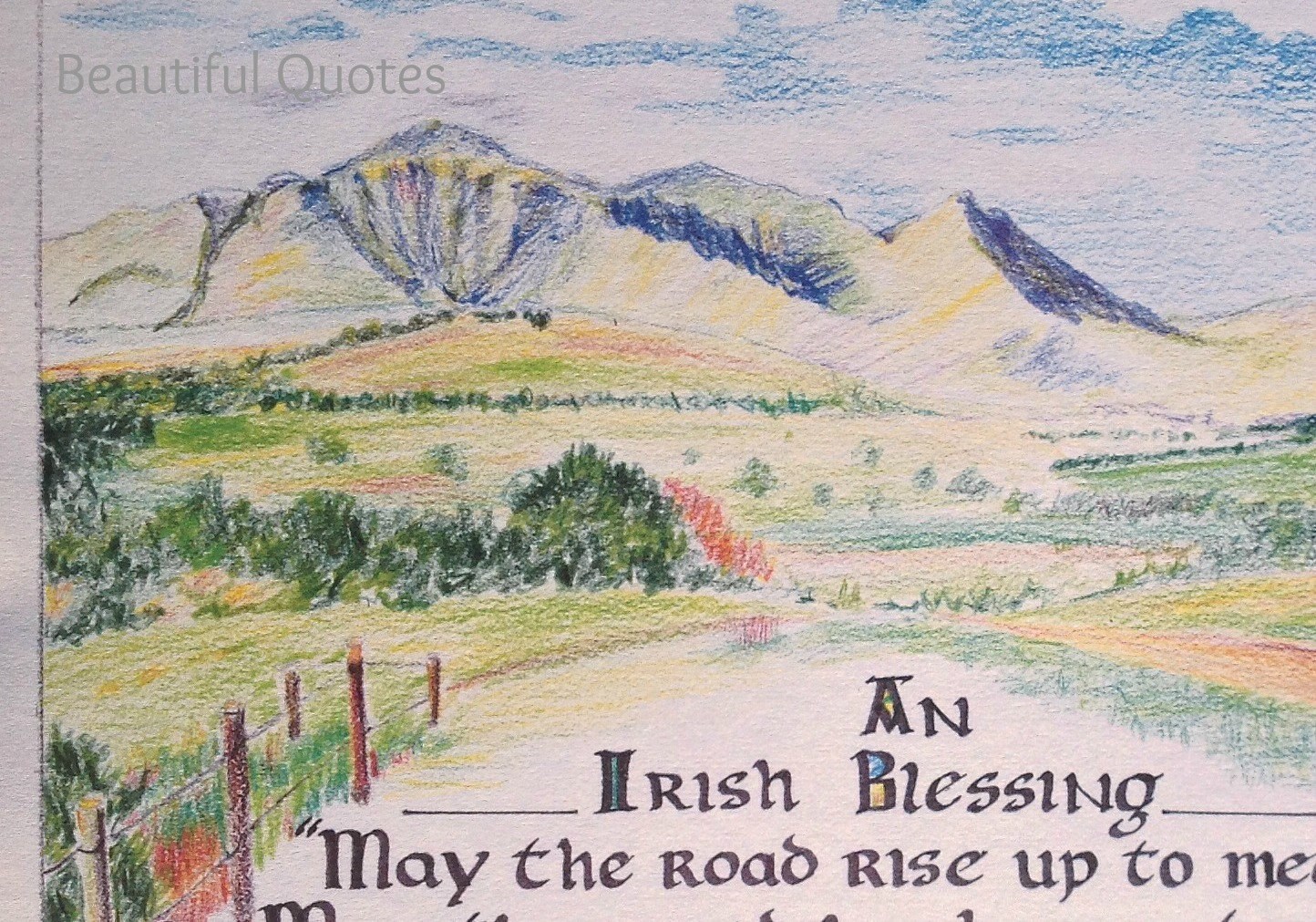 Irish Blessing Art Print// Traditional Irish Blessing//10 X 14 Etsy