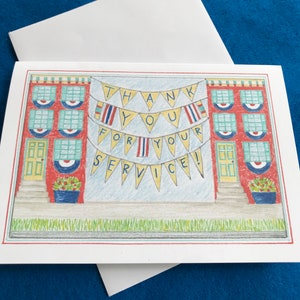 Merci pour votre carte de service/carte d'appréciation militaire/carte 5x7