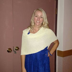 Sheer, asymmetrical, poncho, wrap, boho, infinity scarf with crochet picot trim. Very Light Green