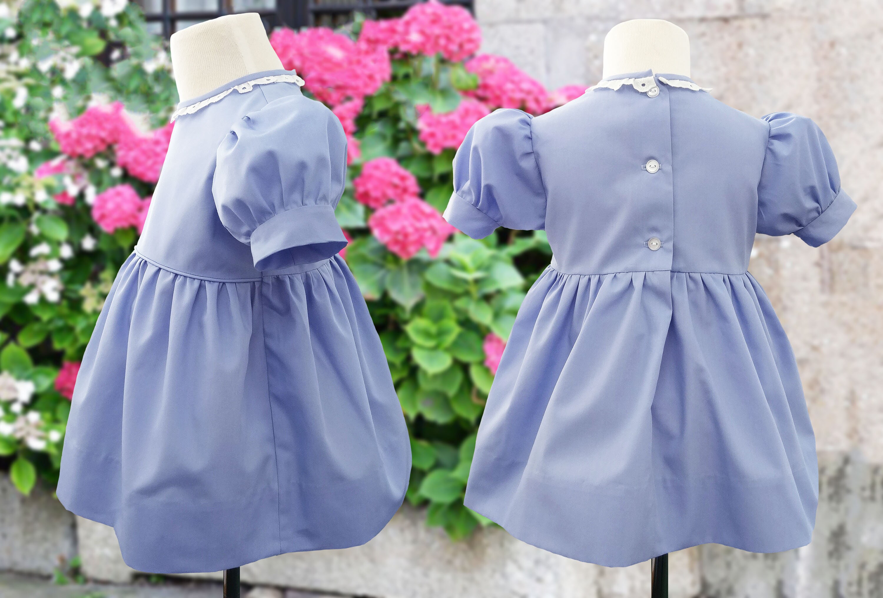 Baby Pinafore, Toddler Dress, Child Bloomers, Size 1, 2, 3