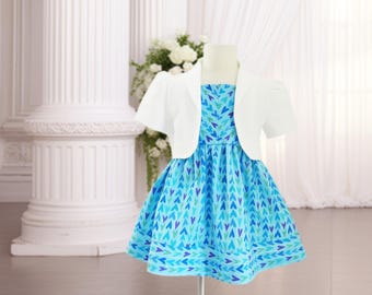 Girls Dress, Sundress Jacket Set Size 3 4 5 6 7 8 10 12 14, Dress for Wedding, Party Dress, Easter Dress, Girls Summer Dress, Girls Sundress