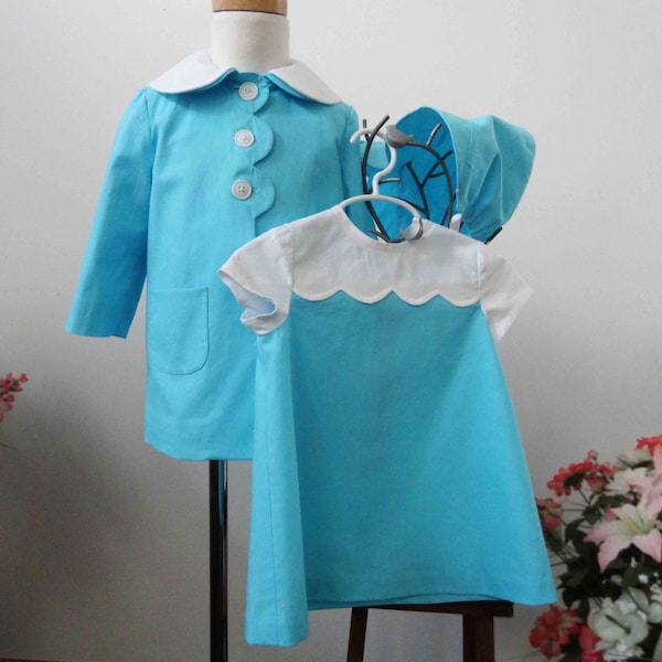 Baby Girl Dress and Coat Set Etsy