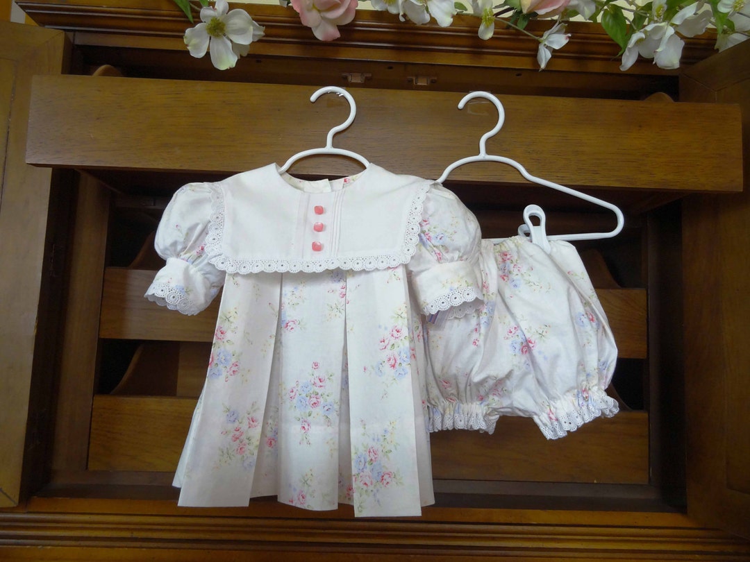 Baby Dress and Bloomers, Six Month Infant Dress, Baby Dress Size 1 2 3