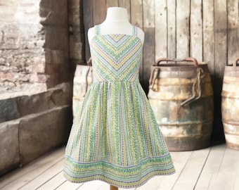 Girls Sundress, Size 3 4 5 6 7 8 10 12 14 Sundress, Birthday Gift, Childs Dress, Girls Party Dress
